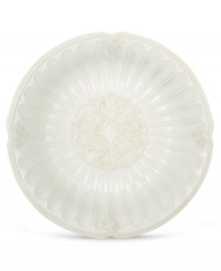 Serve every course with exquisite taste. Featuring a raised pattern of cascading vines and elegant fluting, this large round serving bowl brings distinctly vintage style to the table. Coordinates with Butler's Pantry dinnerware and dishes collection. Serve every course with exquisite taste. Featuring a raised pattern of cascading vines and elegant fluting, this large round serving bowl brings distinctly vintage style to the table. Coordinates with Butler's Pantry dinnerware and dishes collection.