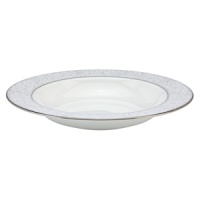 Delicate vines unfurl on soft pewter in the aptly named Sheer Grace rim soup bowl from Lenox. Lustrous white porcelain and bands of sparkling platinum ground the look in understated splendor. Delicate vines unfurl on soft pewter in the aptly named Sheer Grace rim soup bowl from Lenox. Lustrous white porcelain and bands of sparkling platinum ground the look in understated splendor.