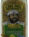 Chef Paul Prudhomme's Magic Seasoning Blends No Salt & No Sugar, Lemon and Cracked Pepper, 2-Ounce