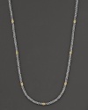 From the Lagos Caviar collection, sterling silver rope necklace with gold stations. Designed by Lagos.