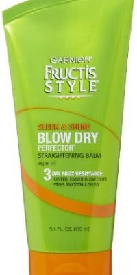 Garnier Blow Dry Perfector Straightening Balm, Sleek and Shine, 5.1 Fluid Ounce Garnier Blow Dry Perfector Straightening Balm, Sleek and Shine, 5.1 Fluid Ounce