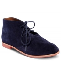 Smooth suede makes all the difference. DV by Dolce Vita's Madge shooties lace-up nicely, while the luxe upper makes the contrasting sole really pop. Smooth suede makes all the difference. DV by Dolce Vita's Madge shooties lace-up nicely, while the luxe upper makes the contrasting sole really pop.