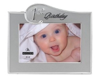 Malden 1st Birthday Two Tone Picture Frame, Sliver Malden 1st Birthday Two Tone Picture Frame, Sliver