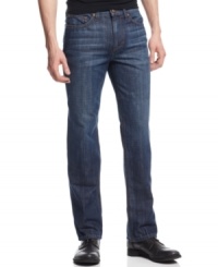 A modern tapered leg makes these blues from Joe's Jeans anything but basic. A modern tapered leg makes these blues from Joe's Jeans anything but basic.