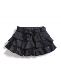 GUESS Knit Tiered Denim Skirt, INDIGO (18M) GUESS Knit Tiered Denim Skirt, INDIGO (18M)