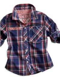 GUESS Kids Boys Plaid Shirt with Back Art (12 - 24m), PLAID (18M) GUESS Kids Boys Plaid Shirt with Back Art (12 - 24m), PLAID (18M)