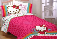 Hello Kitty Peace Kitty Twin Sheet Set Hello Kitty Peace Kitty Twin Sheet Set