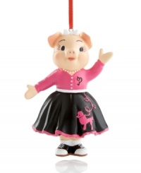 Get nostalgic with Priscilla. Before she was an ornament, this little piggy was the beloved mascot of Rich's original Pink Pig monorail, a ride that whisked kids up and over the toy department and then around a rooftop Christmas village in a fun-filled holiday adventure. Get nostalgic with Priscilla. Before she was an ornament, this little piggy was the beloved mascot of Rich's original Pink Pig monorail, a ride that whisked kids up and over the toy department and then around a rooftop Christmas village in a fun-filled holiday adventure.