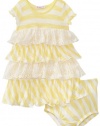 Little Ella Baby-girls Infant Bellah Stripe Dress, Lemon, 18-24 Months
