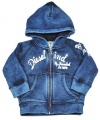 Diesel Baby-Boys Infant Salfyb Zip Denim Hoodie, Indigo, 6 Months