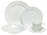 Mikasa Antique White 5-Piece Place Setting, Service for 1 Mikasa Antique White 5-Piece Place Setting, Service for 1