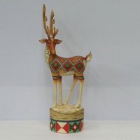 Jim Shore Heartwood Creek from Enesco Lodge Reindeer Figurine 9.75 IN Jim Shore Heartwood Creek from Enesco Lodge Reindeer Figurine 9.75 IN