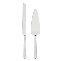Monique Lhuillier for Royal Doulton Modern Love Metal Gifts feature modern shapes with intricate details. The collection of silver plated gifts are treated with a lacquer coating to eliminate fingerprinting and scratches and includes popular wedding gifts like frames, toasting flutes and a cake knife and server. Monique Lhuillier for Royal Doulton Modern Love Metal Gifts feature modern shapes with intricate details. The collection of silver plated gifts are treated with a lacquer coating to eliminate fingerprinting and scratches and includes popular wedding gifts like frames, toasting flutes and a cake knife and server.