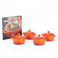 A scaled-down version of Le Creuset's famous cast iron casseroles, each beautifully enameled pot is ideal for preparing and serving an individual portion of all your favorite recipes, from French onion soup to chicken pot pie. A scaled-down version of Le Creuset's famous cast iron casseroles, each beautifully enameled pot is ideal for preparing and serving an individual portion of all your favorite recipes, from French onion soup to chicken pot pie.