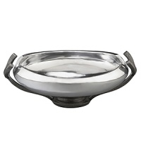Crafted from stunning metal alloy, this lovely bowl is destined to become a go-to piece. Its pod-shaped vessel artfully frames whatever you put in it with its gently curling lip and a dose of glossy shine, and then tapers to a graceful pedestal base. Crafted from stunning metal alloy, this lovely bowl is destined to become a go-to piece. Its pod-shaped vessel artfully frames whatever you put in it with its gently curling lip and a dose of glossy shine, and then tapers to a graceful pedestal base.