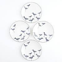 The perfect complement to the nautical-themed kate spade new york Wickford collection, these shorebirds are sure to add a dash of whimsy to your table in a set of four tidbit plates. The perfect complement to the nautical-themed kate spade new york Wickford collection, these shorebirds are sure to add a dash of whimsy to your table in a set of four tidbit plates.