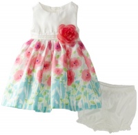 Nannette Baby-girls Infant Floral Santeen Dress, Beige, 24 Months Nannette Baby-girls Infant Floral Santeen Dress, Beige, 24 Months