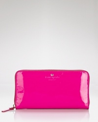 Take a shine to practical accessories like this patent leather wallet from kate spade new york. With credit card slots, billfold, and a zip-top coin compartment, it's sure to keep the essentials safely stowed. Take a shine to practical accessories like this patent leather wallet from kate spade new york. With credit card slots, billfold, and a zip-top coin compartment, it's sure to keep the essentials safely stowed.
