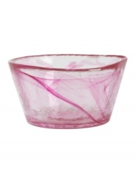 From the famed Scandinavian glass designers at Kosta Boda, this large Mine bowl has a dreamy swirled quality that brings color and contrast to any table. From the famed Scandinavian glass designers at Kosta Boda, this large Mine bowl has a dreamy swirled quality that brings color and contrast to any table.