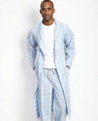 Change your sleepwear pattern with this robe from Nautica. Change your sleepwear pattern with this robe from Nautica.
