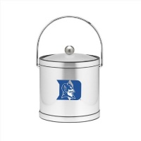 NCAA Duke Blue Devils Brushed Chrome Mylar Ice Bucket with Acrylic Cover, 3-Quart NCAA Duke Blue Devils Brushed Chrome Mylar Ice Bucket with Acrylic Cover, 3-Quart