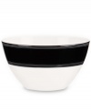 A graphic black-and-white edge makes this kate spade new york soup bowl a chic complement to dinnerware graced with Florence Broadhurt's timeless Japanese Floral print.