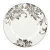 Lenox 822834 Silver Applique Dinner Plate, White