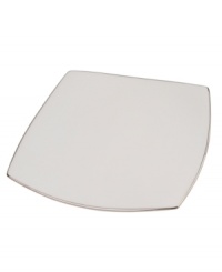 With lightweight construction in fine bone china, a softly squared design and platinum edging, the Mikasa Couture Platinum salad plate (shown left) offers a new take on sophisticated modern dining. With lightweight construction in fine bone china, a softly squared design and platinum edging, the Mikasa Couture Platinum salad plate (shown left) offers a new take on sophisticated modern dining.