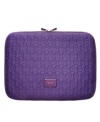 Hot hues, cool material and posh detailing meet with this must-have Mac Book case form MICHAEL Michael Kors. Signature-embossed neoprene provides safe cover for your treasured tech device, while the perfectly padded interior keeps it all in place.