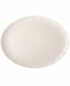 Find stylish versatility in the organic shape and matte-glazed finish of the Casual Luxe oval platter from Donna Karan by Lenox. Durable stoneware in a soft pearl hue is an ideal host for everyday meals and a natural go-to for entertaining.