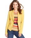 In a standout shade, this BCBGMAXAZRIA tuxedo blazer is a hot topper for a summer look!