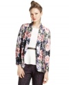 Add a pop of print to your winter wardrobe with this floral Bar III blazer -- a stylish way to layer your cold-weather look!