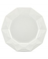 A cut above. The Castle Peak salad plate presents an ultra-modern take on kate spade new york's signature bow motif featuring bold faceted accents in cream-colored stoneware.