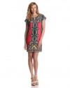 laundry BY SHELLI SEGAL Women's T-Body Drop Sleeve Printed Dress