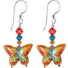 Handcrafted Austrian Crystal Beautiful Butterfly Earrings MADE WITH SWAROVSKI ELEMENTS