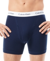 A bold basic. These boxer briefs from Calvin Klein are the next big thing in underwear style. A bold basic. These boxer briefs from Calvin Klein are the next big thing in underwear style.