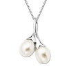 Sterling Silver Freshwater Cultured Pearl Bypass Pendant Necklace, 18