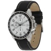 Guess Men's U12635G1 Black Leather Quartz Watch with White Dial