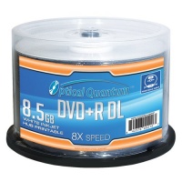 Optical Quantum 8X 8.5GB DVD+R Double Layer Blank Disc White Inkjet Hub Printable, 50 pcs Optical Quantum 8X 8.5GB DVD+R Double Layer Blank Disc White Inkjet Hub Printable, 50 pcs