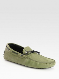 EXCLUSIVELY AT SAKS. Casual elegance defines this classic driver in beautifully crafted suede.Suede upperLeather liningPadded insoleRubber soleMade in Italy EXCLUSIVELY AT SAKS. Casual elegance defines this classic driver in beautifully crafted suede.Suede upperLeather liningPadded insoleRubber soleMade in Italy
