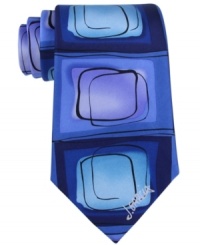 Add a note of artistic elegance to your outfit with this graphic tie from Jerry Garcia.