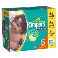 Pampers Baby Dry Diapers Economy Plus Pack Size 5 172 Count Pampers Baby Dry Diapers Economy Plus Pack Size 5 172 Count