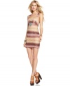 Striped lace in sunset shades make this Free People dress a perfect pick for a summer soiree -- a cutout back adds eye-catching appeal!