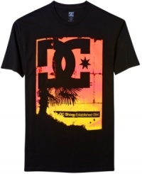 With a vivid color palette, this t-shirt from DC Shoes is always blazin'.