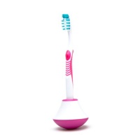 Quirky BBB-1-PNK Bobble Brush Toothbrush Stand (Pink)