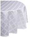 Lenox Laurel Leaf 90-Inch Round Tablecloth, White