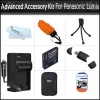 Advanced Accessory Bundle Kit For Panasonic Lumix DMC-TS4, DMC-TS3, DMC-TS2 Waterproof Digital Camera Includes Panasonic DMW-BCF10 Replacement Extended (1200 Mah) Battery + Rapid Charger + USB Card Reader + Hard Case + Floating Strap + More