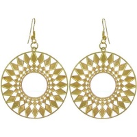 1 7/8 Lightweight Filigree Sun Earrings In Gold 1 7/8 Lightweight Filigree Sun Earrings In Gold