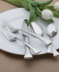 Waterford outfits tables of twelve with the thoroughly brilliant Mont Clare flatware set. Stainless steel place settings and serving pieces share a flared handle, ridged design and extraordinary silver shine that's made to last. Waterford outfits tables of twelve with the thoroughly brilliant Mont Clare flatware set. Stainless steel place settings and serving pieces share a flared handle, ridged design and extraordinary silver shine that's made to last.