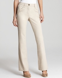 Channel of-the-moment '70s style with these BASLER flares. Add a stacked wooden heel and billowy peasant blouse for head-to-toe vintage glamour. Channel of-the-moment '70s style with these BASLER flares. Add a stacked wooden heel and billowy peasant blouse for head-to-toe vintage glamour.